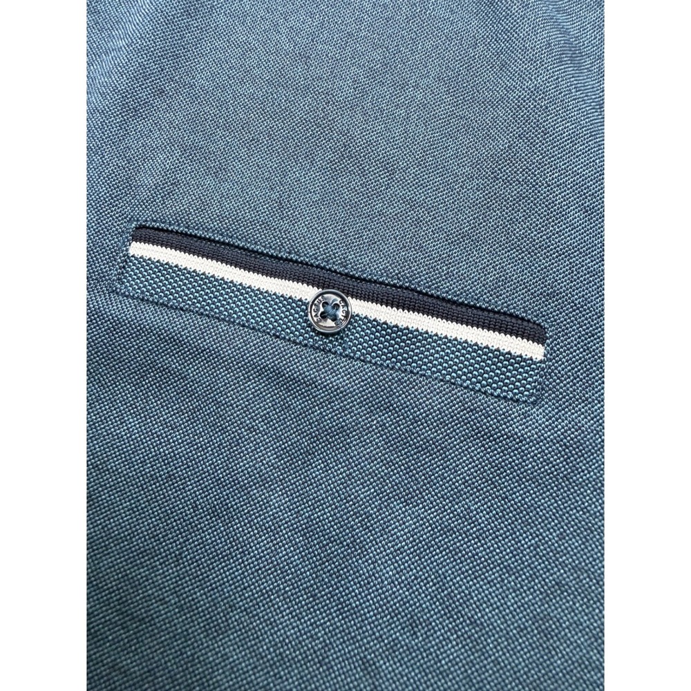 Cactus Man Ricky Singh Blue Textured Knit Pocket Tee Shirt Men's Medium - Picture 7 of 10
